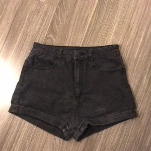 Forever 21 black high waist jean shorts
